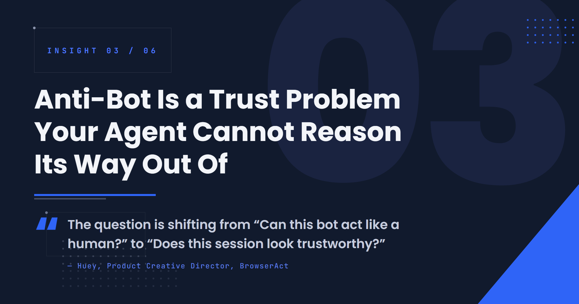 Anti-Bot Is a Trust Problem Your Agent Cannot Reason Its Way Out Of