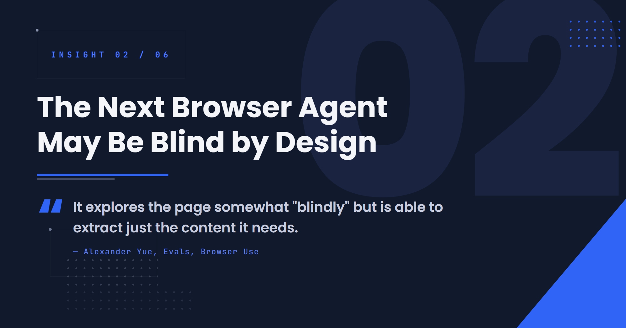 The Next Browser Agent May Be Blind by Design