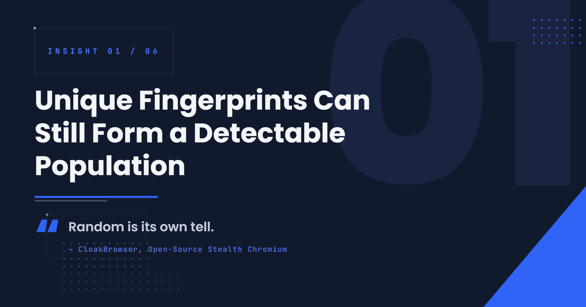 Unique Fingerprints Can Still Form a Detectable Population