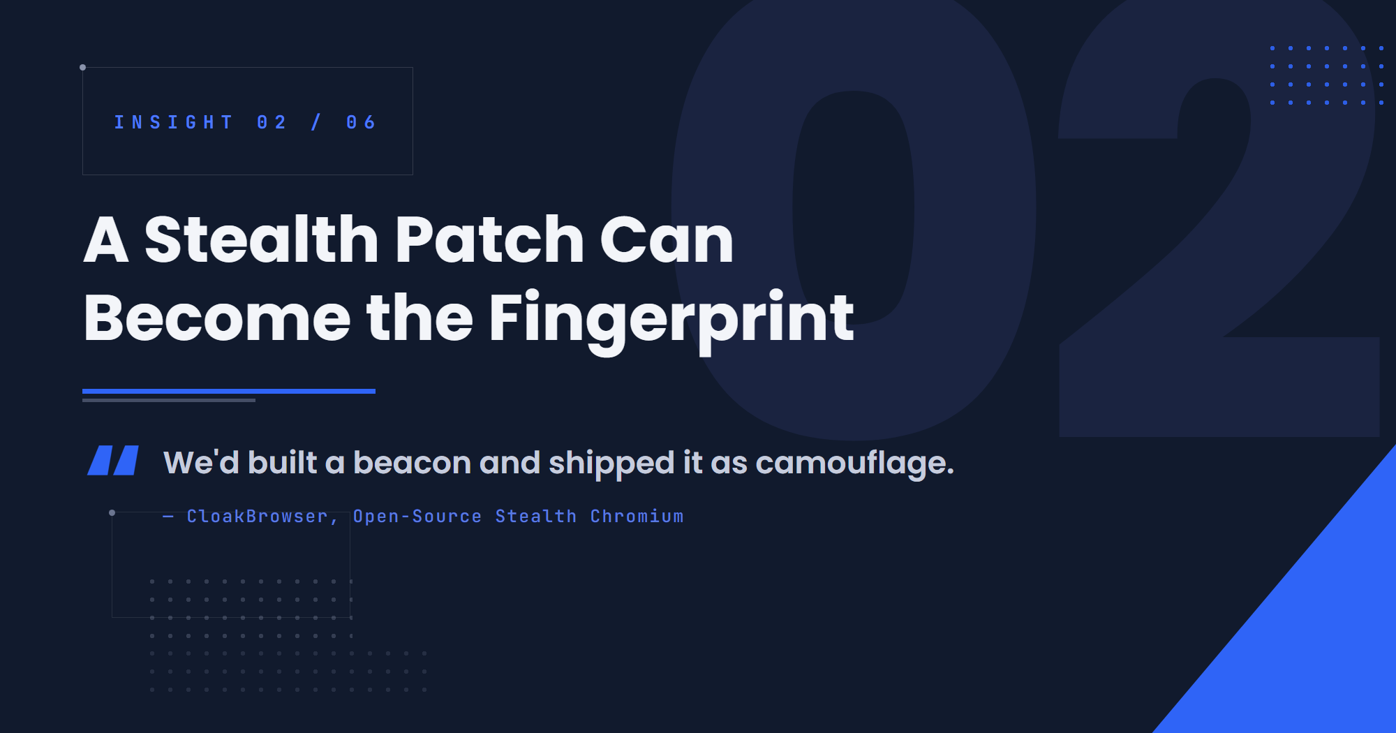 A Stealth Patch Can Become the Fingerprint