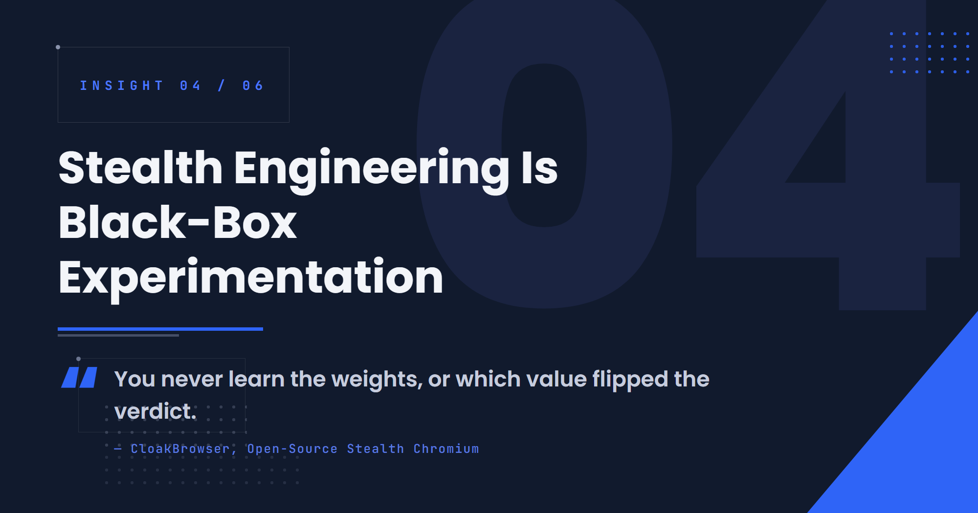 Stealth Engineering Is Black-Box Experimentation
