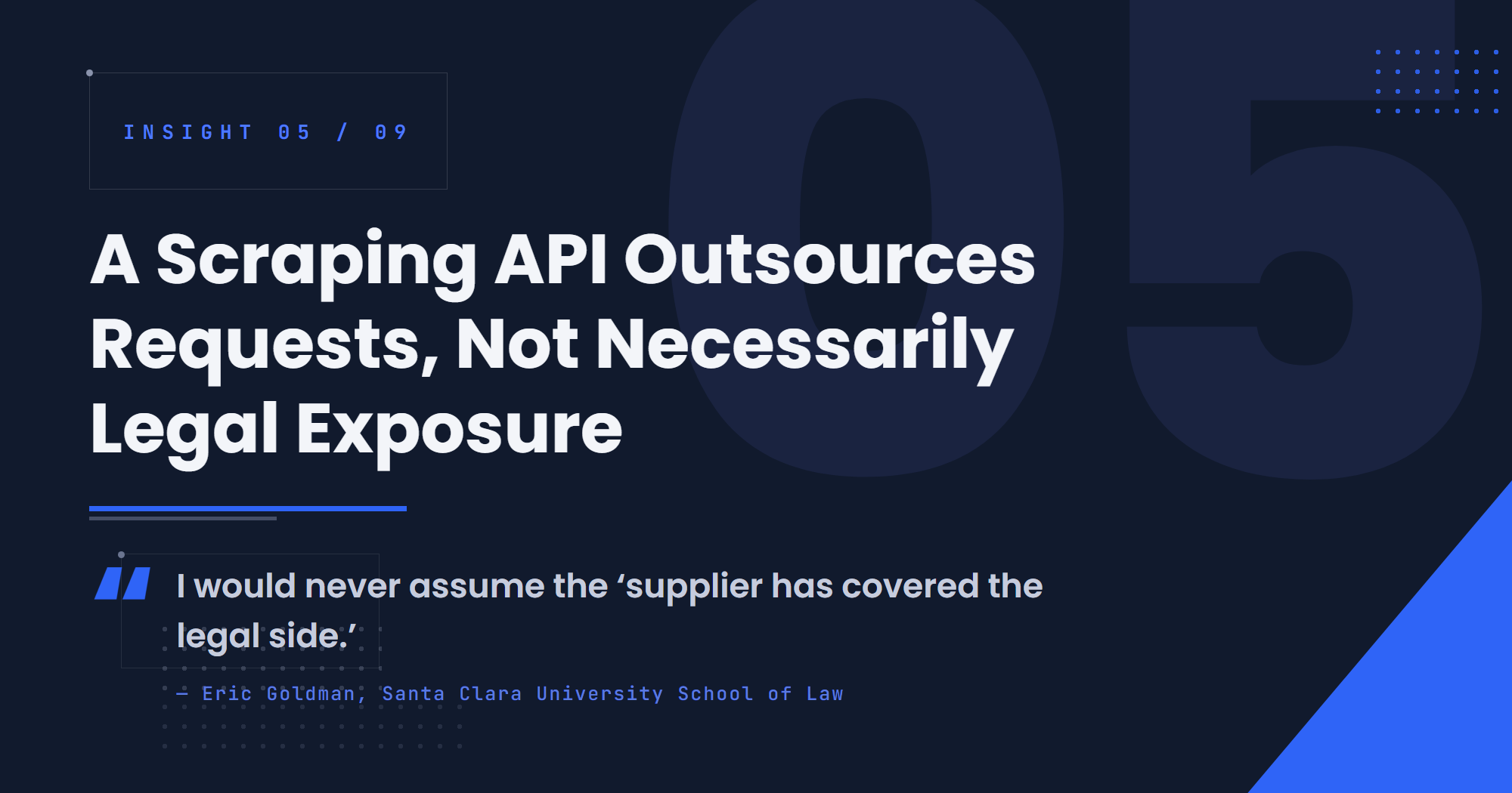 A Scraping API Outsources Requests, Not Necessarily Legal Exposure