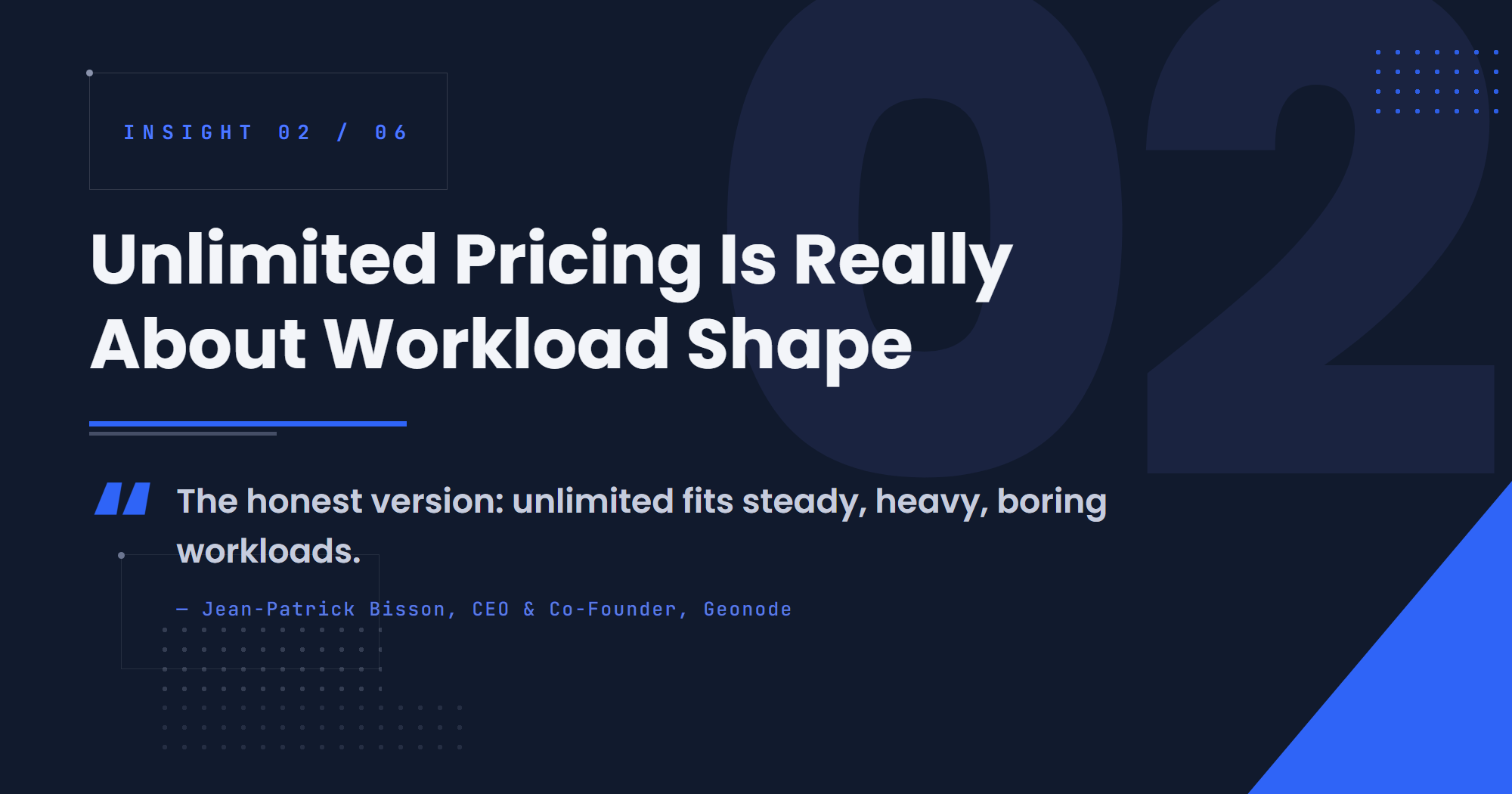 Unlimited Pricing Is Really About Workload Shape