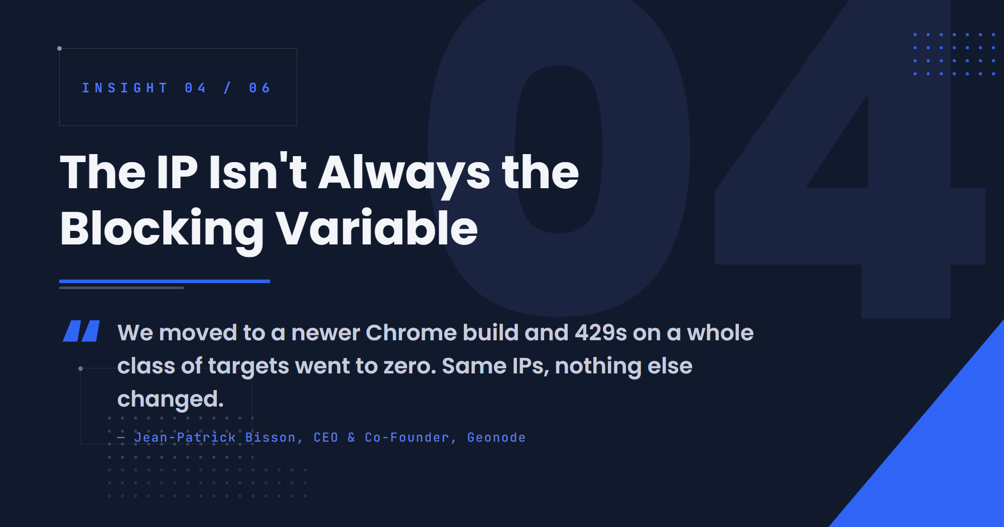 The IP Isn't Always the Blocking Variable