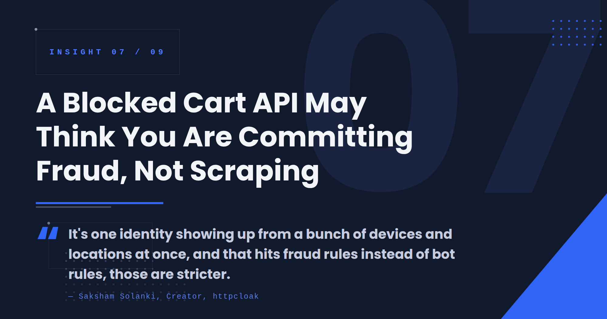 A Blocked Cart API May Think You Are Committing Fraud, Not Scraping