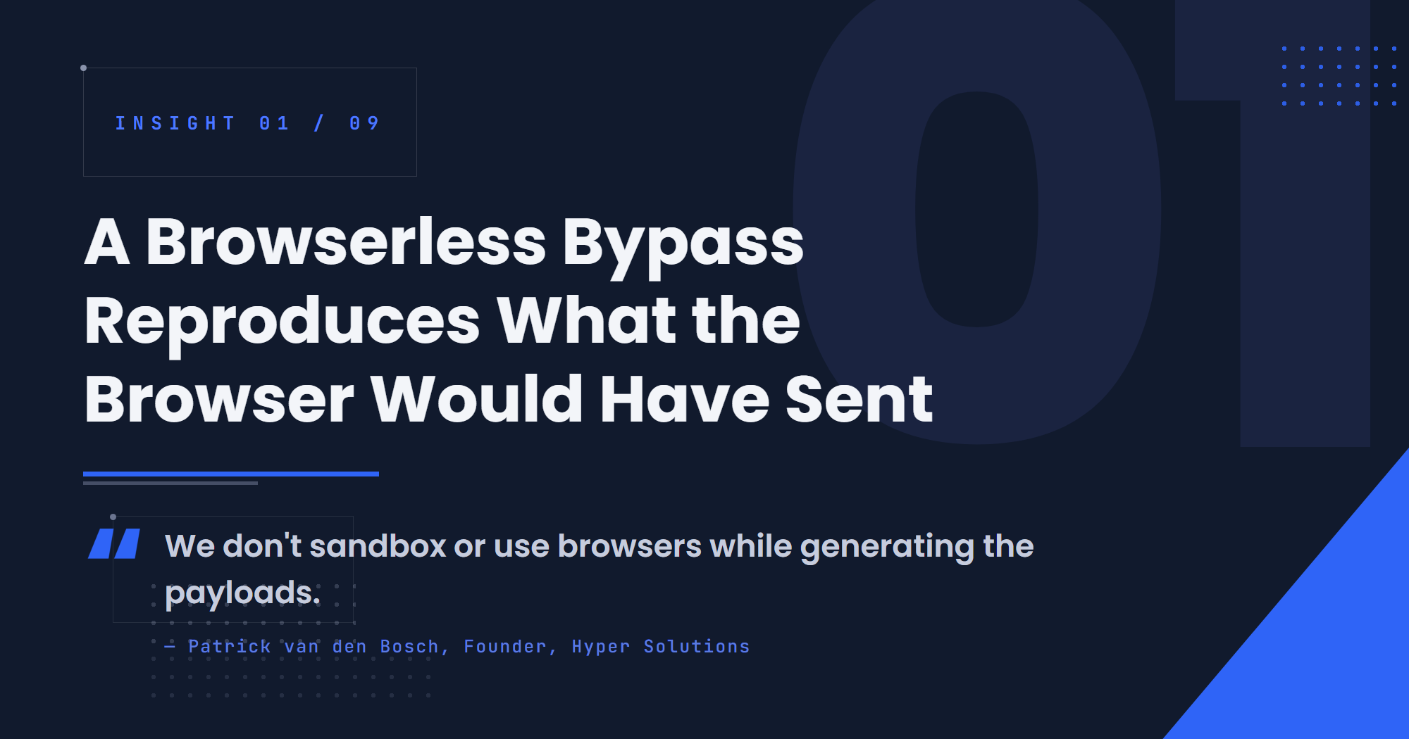 A Browserless Bypass Reproduces What the Browser Would Have Sent