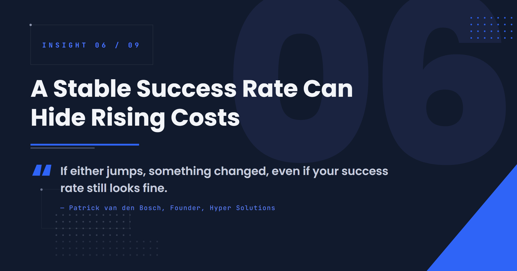 A Stable Success Rate Can Hide Rising Costs
