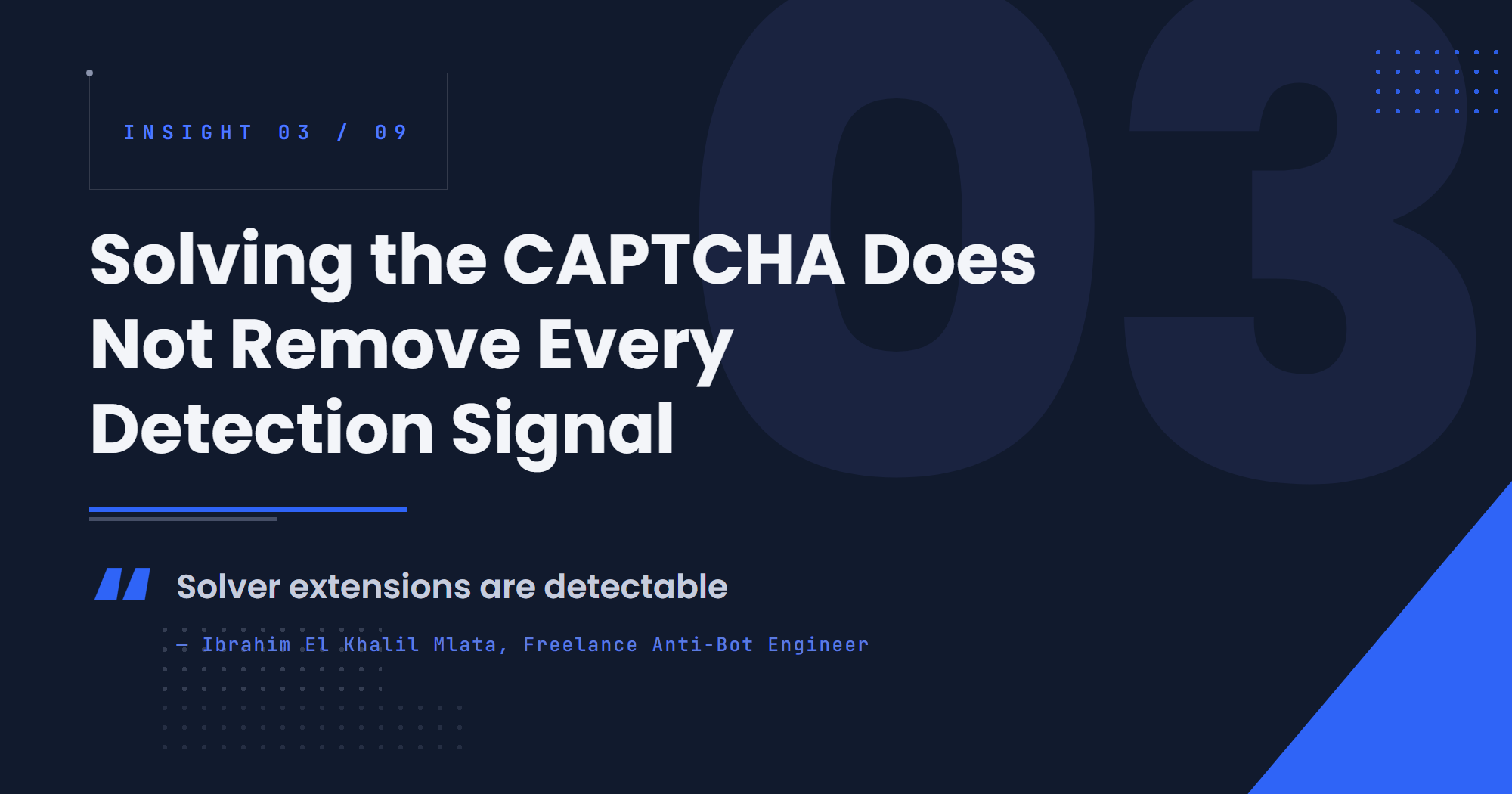 Solving the CAPTCHA Does Not Remove Every Detection Signal