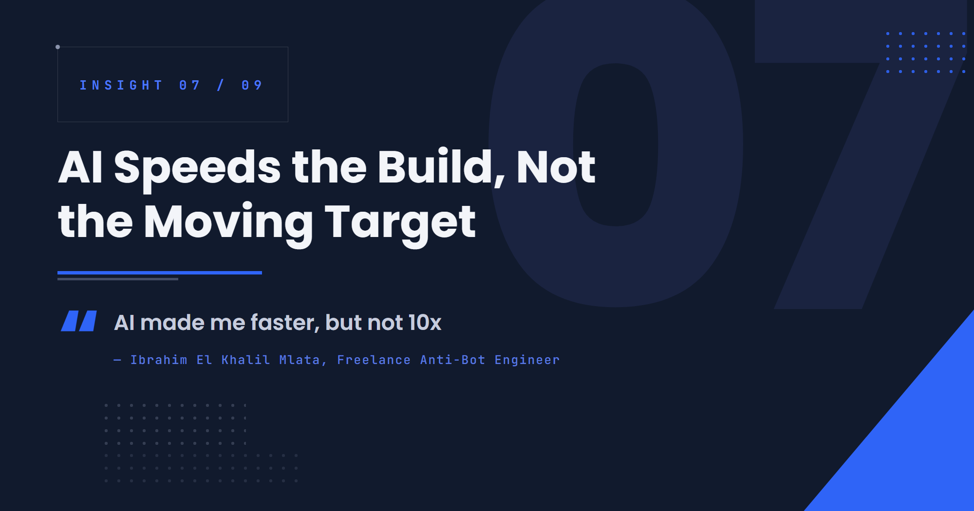 AI Speeds the Build, Not the Moving Target