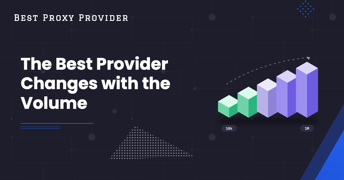 The Best Provider Changes with the Volume