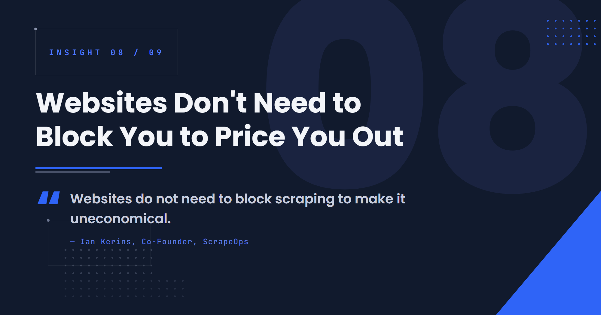 Websites Do Not Need to Block You to Make Scraping Uneconomical