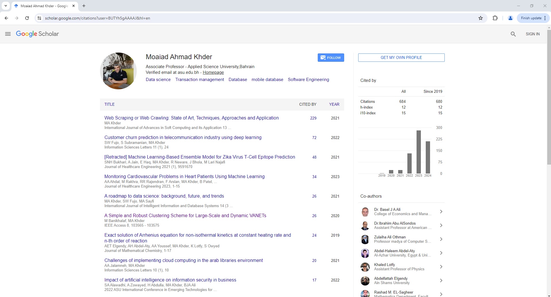 ScrapeOps Parser API - Google Scholar User Page