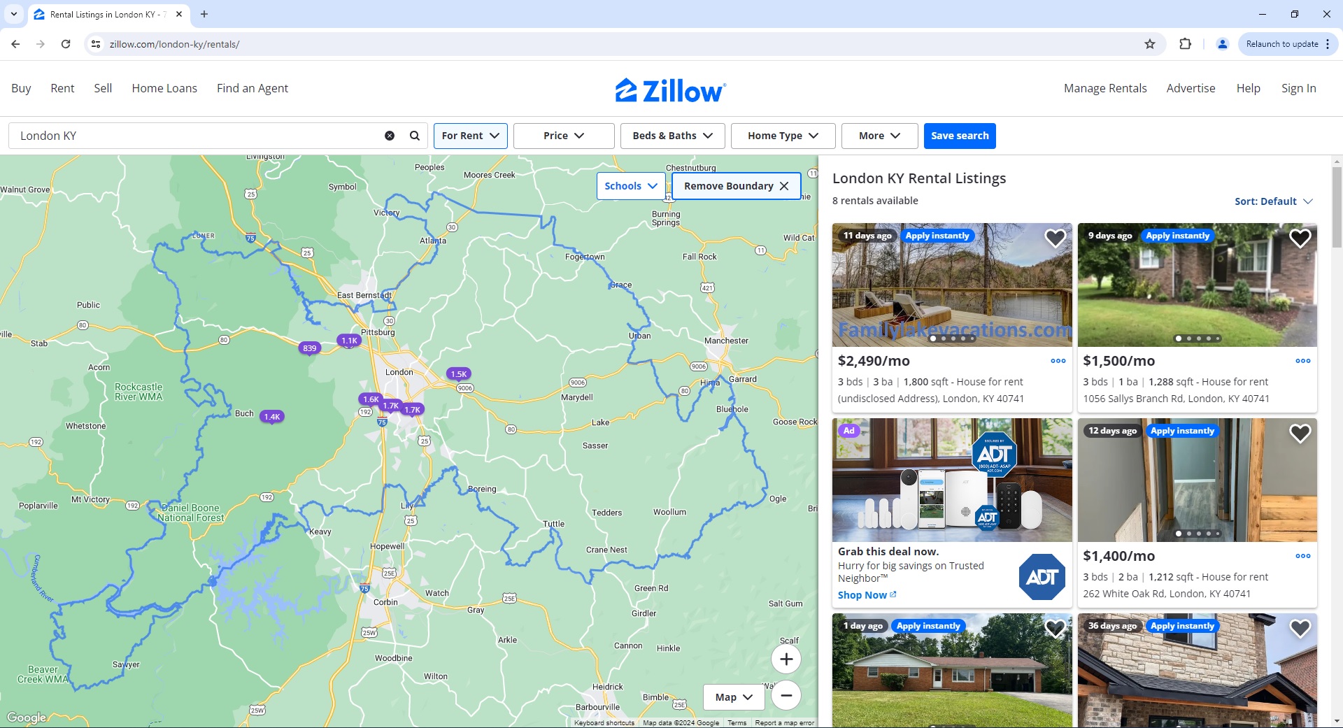 ScrapeOps Parser API - Zillow Home For Rent Search Page