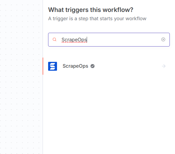 Type ScrapeOps