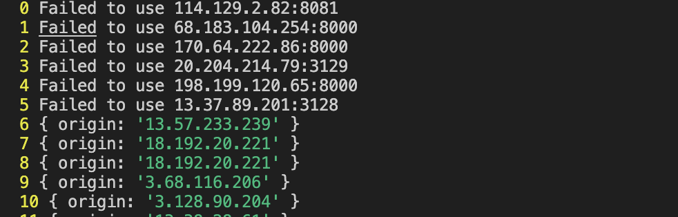 Free Proxy Output