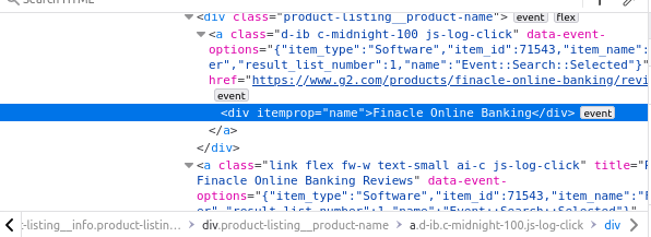 g2 HTML Inspection