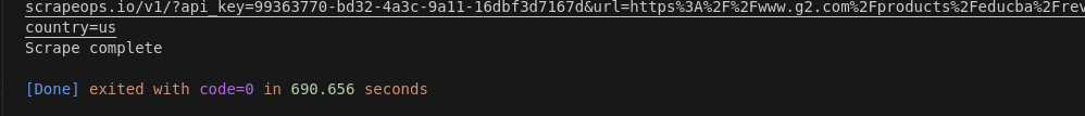 Scraper Results