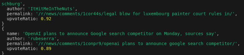 Parser JSON Output