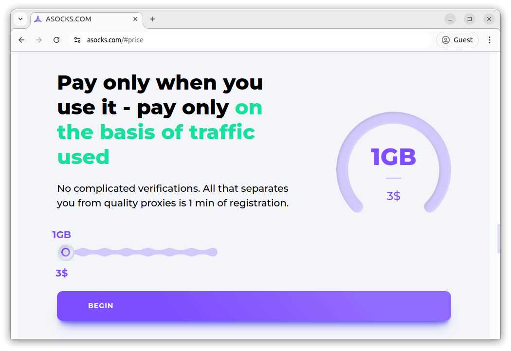 1 GB Pay as you go