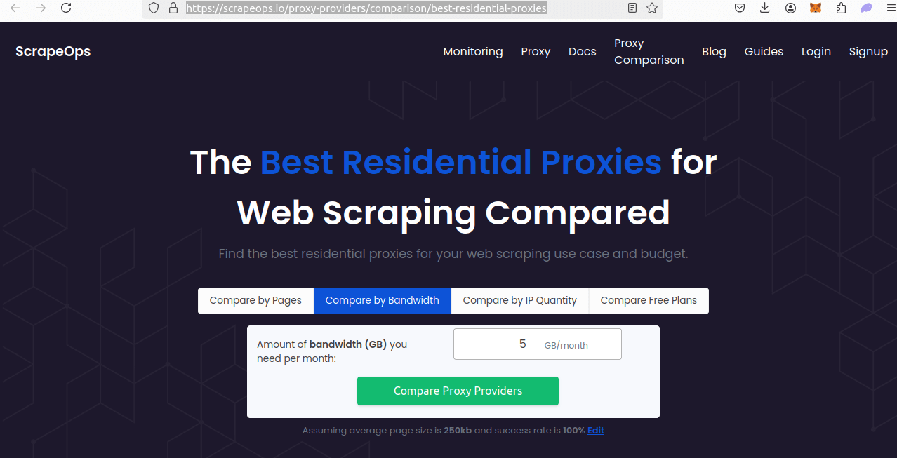 Proxy Comparison Tool