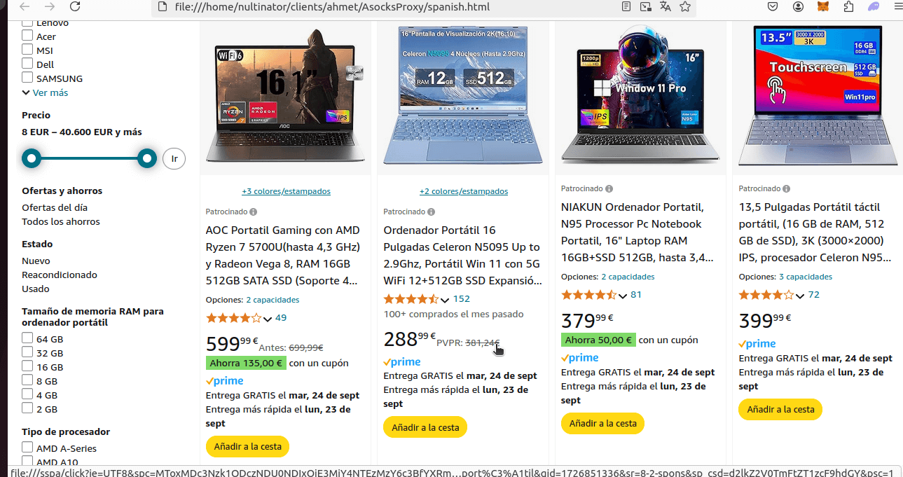 Amazon.es Spanish