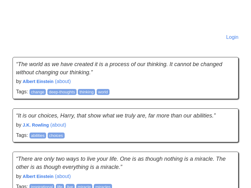 Quotes to Scrape Homepage