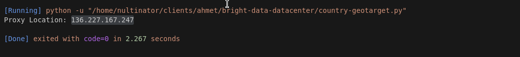 BrightData Country Output