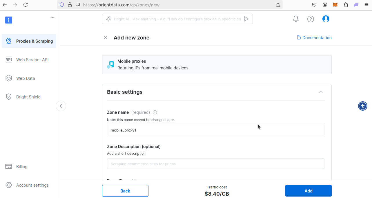 Mobile Proxy Configuration