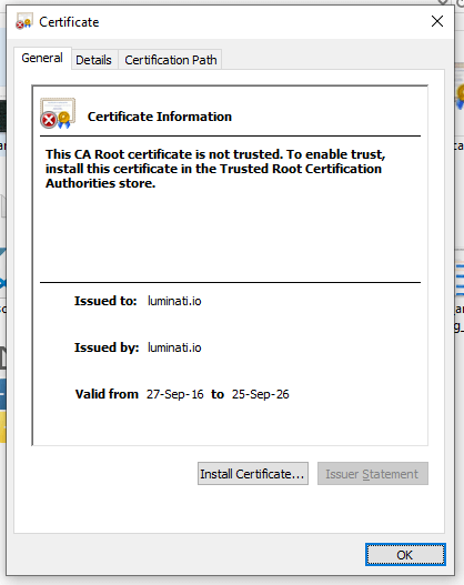 Install Certificate File