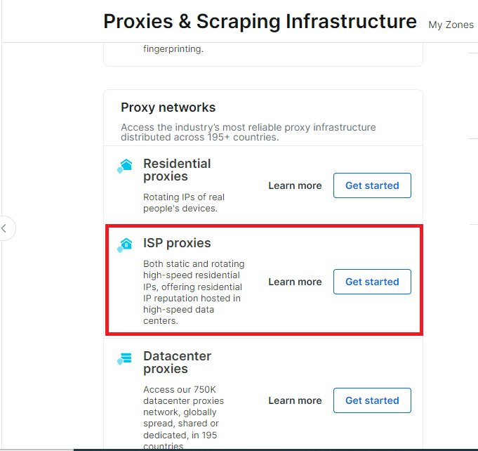 ISP Selection