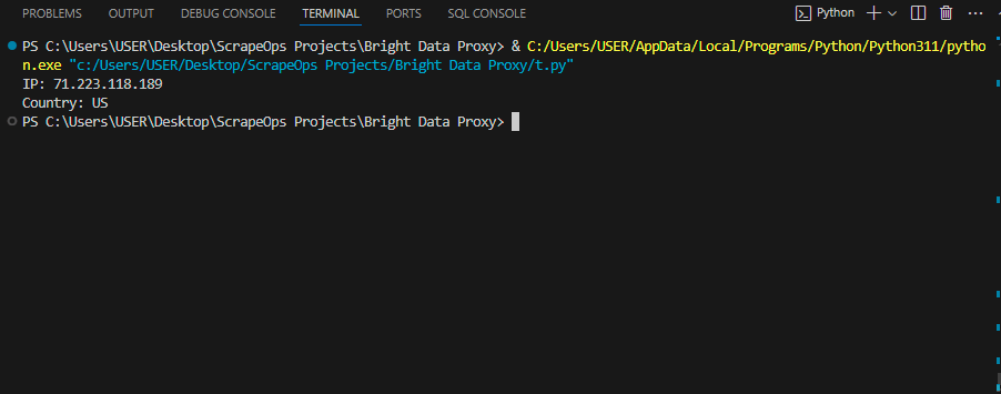 US IP Scraping Results
