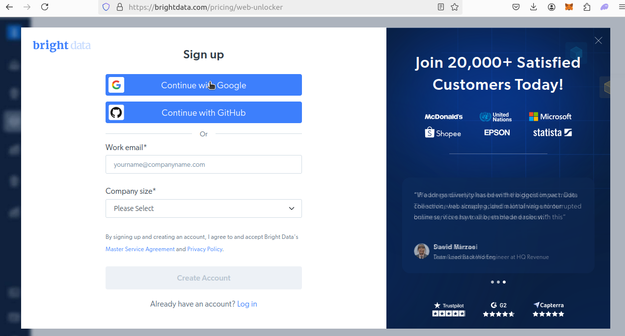 Signup