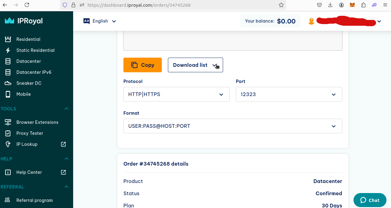 IPRoyal Download Proxies