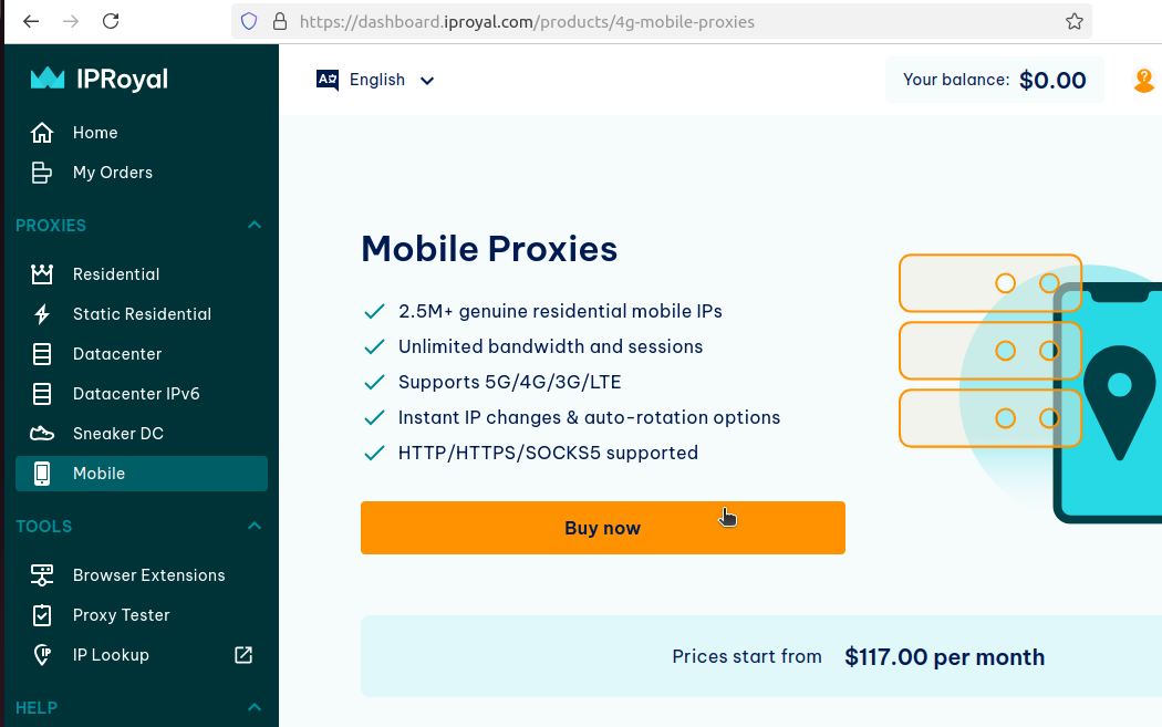 IPRoyal Mobile Proxies