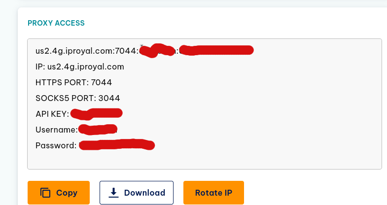 IPRoyal Proxy Access