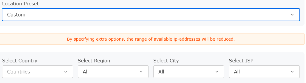 Custom Location