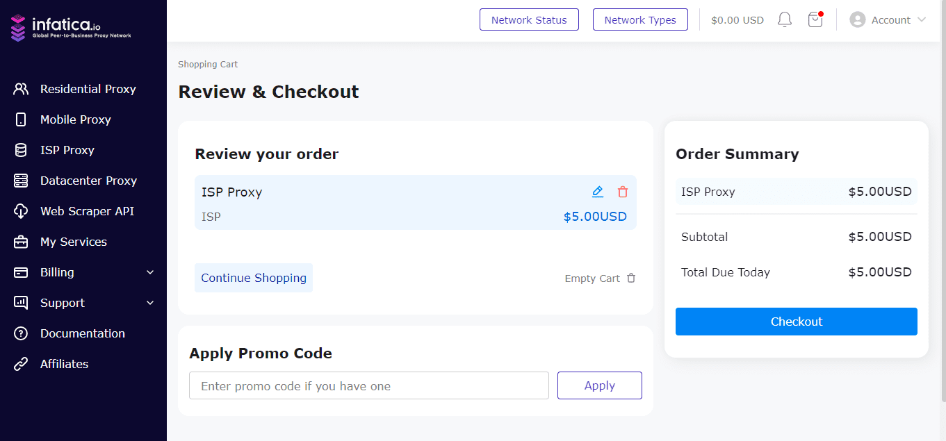 ISP Checkout