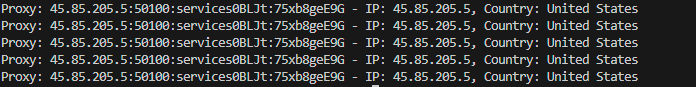 Static Proxy Result