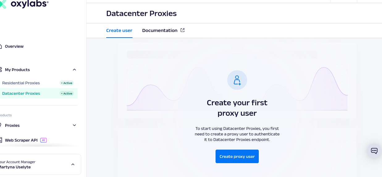 Oxylabs Create User