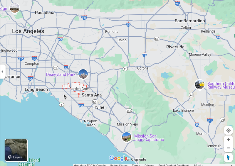 Garden Grove Google Maps