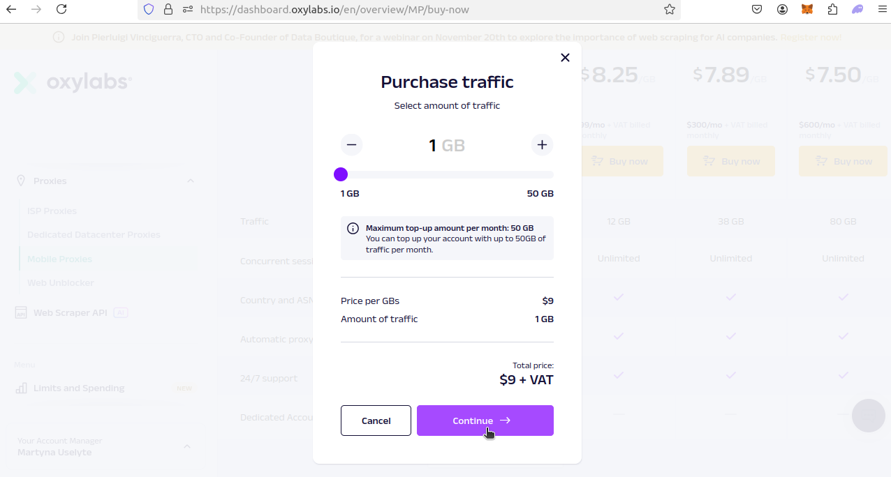 Oxylabs Purchase