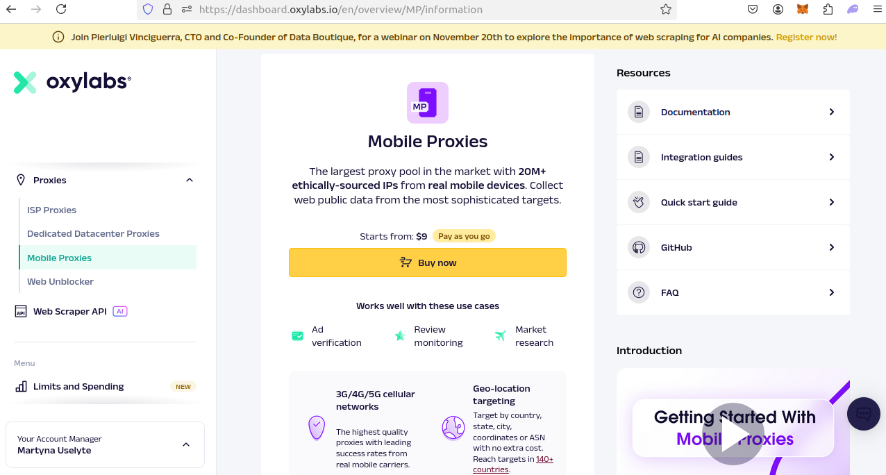 Oxylabs Mobile Proxies
