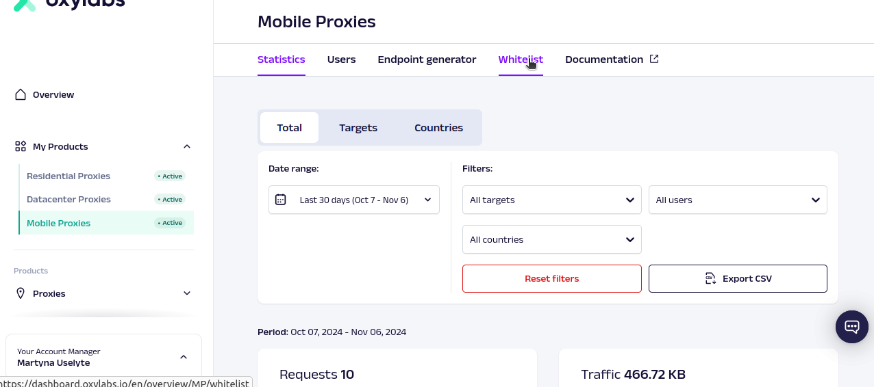 Oxylabs Whitelist IPs
