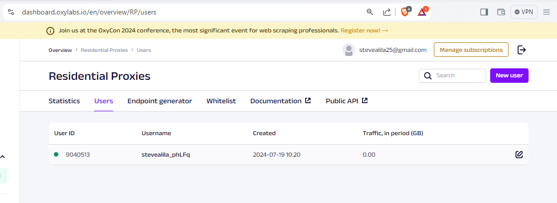 Manage Proxy Users