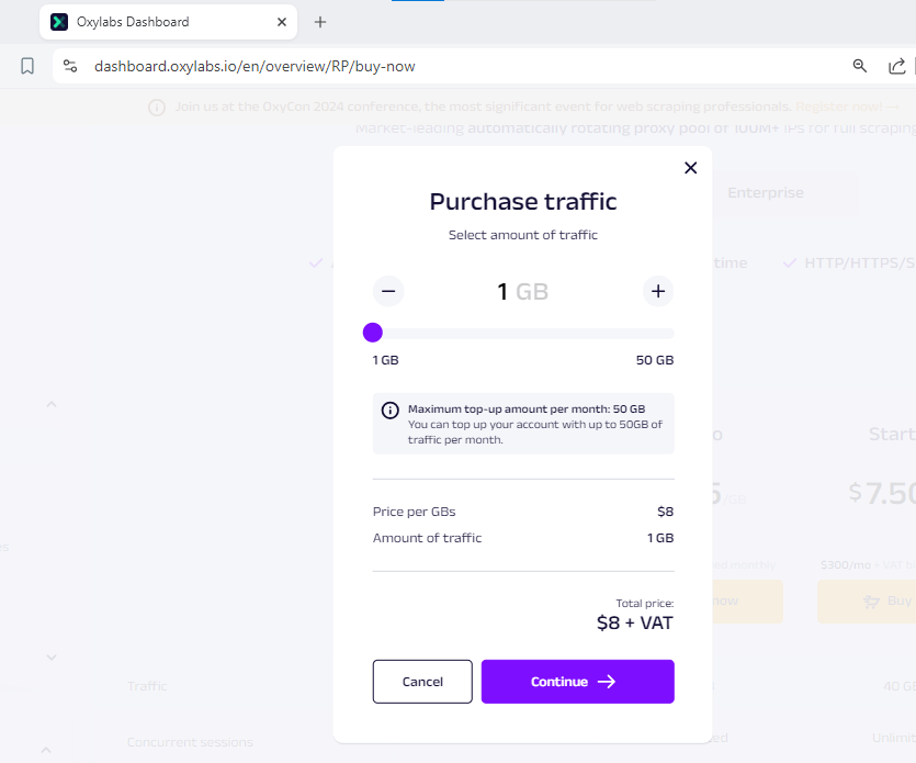 Traffic 1GB
