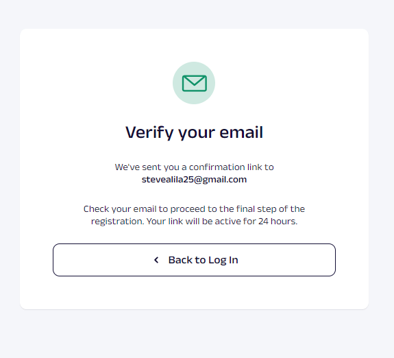 Verification E-mail Sent