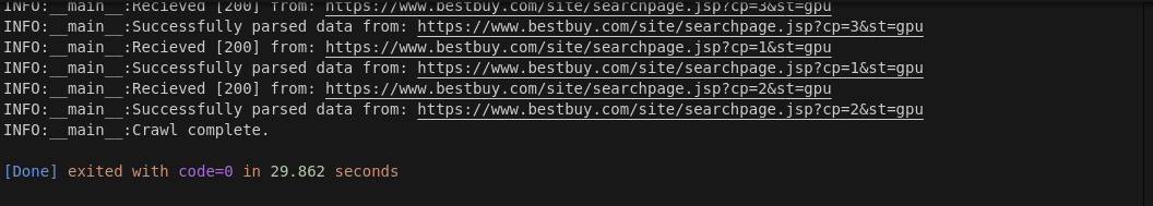 Crawler Results Terminal
