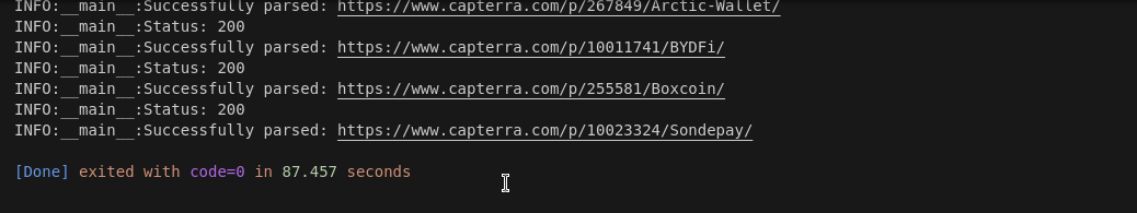 Scraper Results Terminal