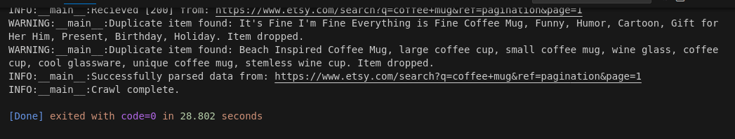 Crawler Results Terminal