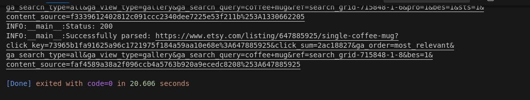 Scraper Results Terminal